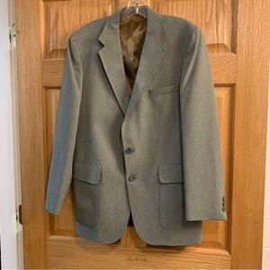 Vintage Levis Sports Coat Mens 40R Gray Blazer Action Suit Wrinkle Free Western